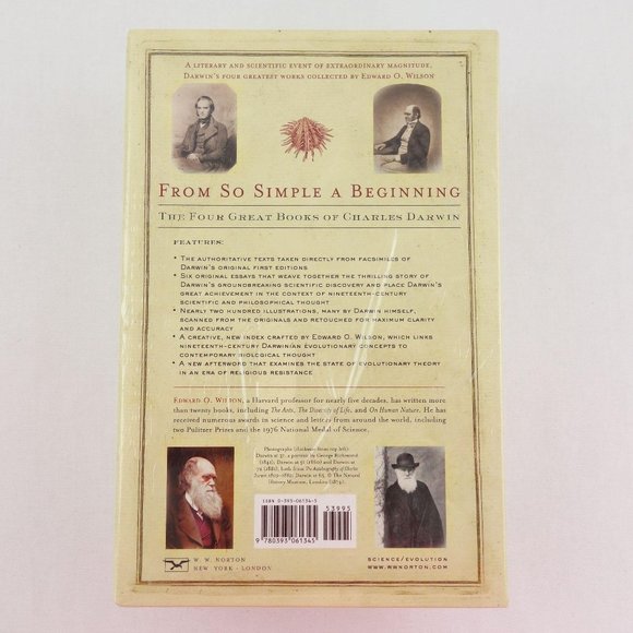 From So Simple A Beginning The Four Great Books of Charles Darwin Hardcover - Picture 5 of 5